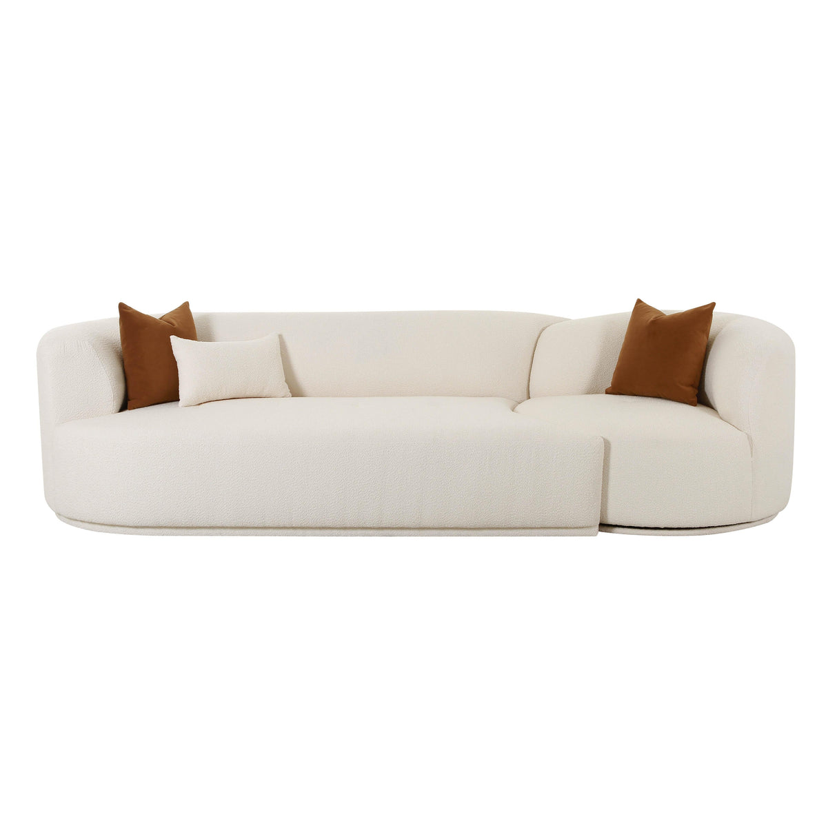 Fickle Cream Boucle 2-Piece Modular Sofa