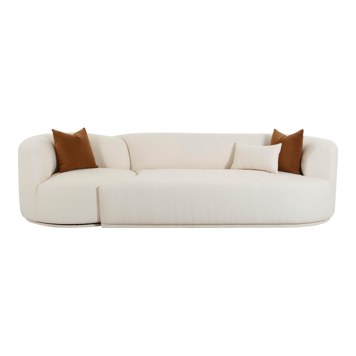 Fickle Cream Boucle 2-Piece Modular Sofa