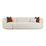Fickle Cream Boucle 2-Piece Modular Sofa