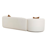 Fickle Cream Boucle 2-Piece Modular Sofa