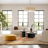 Fickle 112" 2-Piece Cream Boucle Chaise Modular Sofa