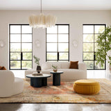 Fickle 112" 2-Piece Cream Boucle Chaise Modular Sofa