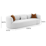 Fickle 112" 2-Piece Grey Velvet Modular Sofa