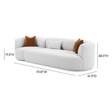 Fickle 112" 2-Piece Grey Velvet Modular Sofa
