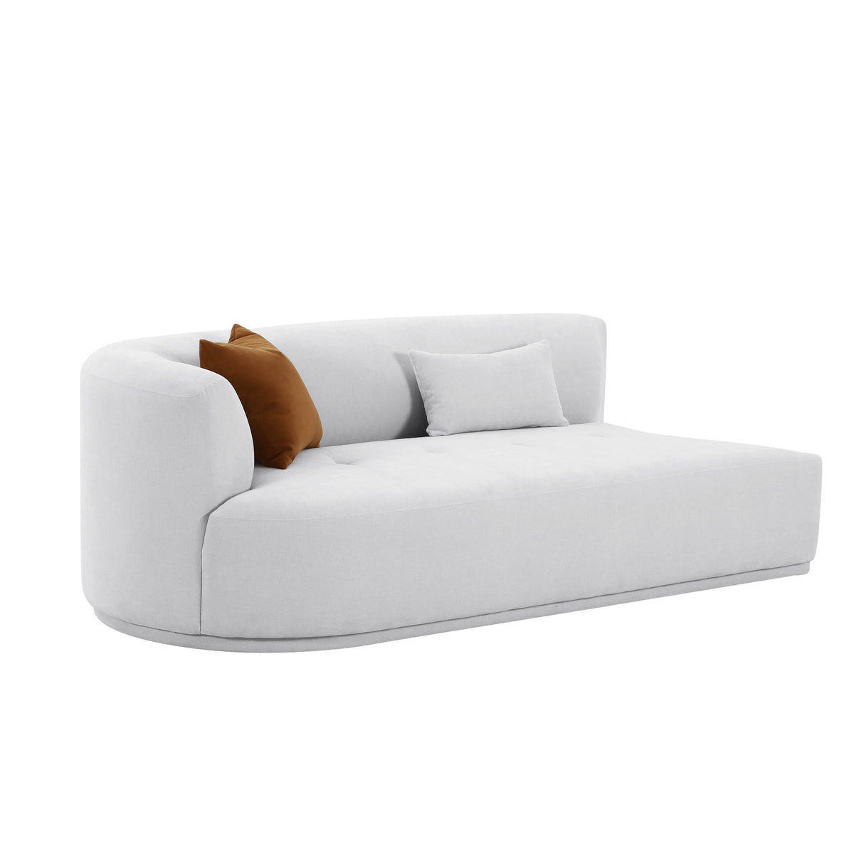Fickle 82.5" Grey Performance Velvet Modular Loveseat - View 3