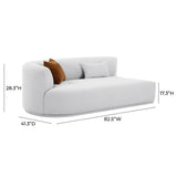 Fickle 82.5" Grey Performance Velvet Modular Loveseat - View 8