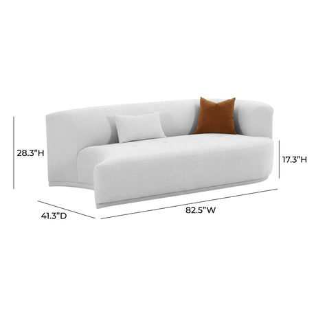 Fickle 82.5" Grey Performance Velvet Modular Loveseat - View 16