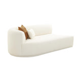 Fickle 82.5" Cream Performance Boucle Modular Loveseat - View 3