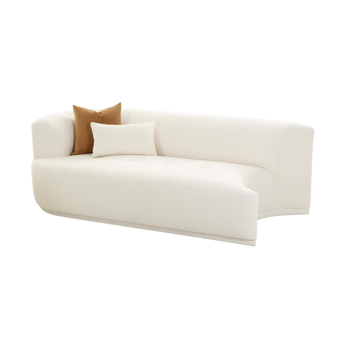 Fickle 82.5" Cream Performance Boucle Modular Loveseat - View 4