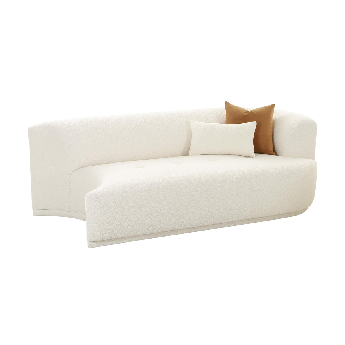 Fickle 82.5" Cream Performance Boucle Modular Loveseat - View 9