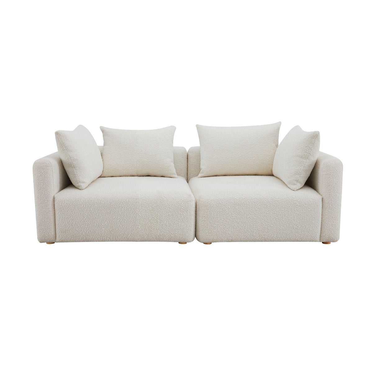 Hangover 81" Cream Boucle Loveseat