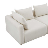 Hangover 4-Piece Cream Boucle Modular Sectional