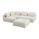 Hangover 4-Piece Cream Boucle Modular Chaise Sectional