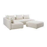 Hangover 4-Piece Cream Boucle Modular Chaise Sectional