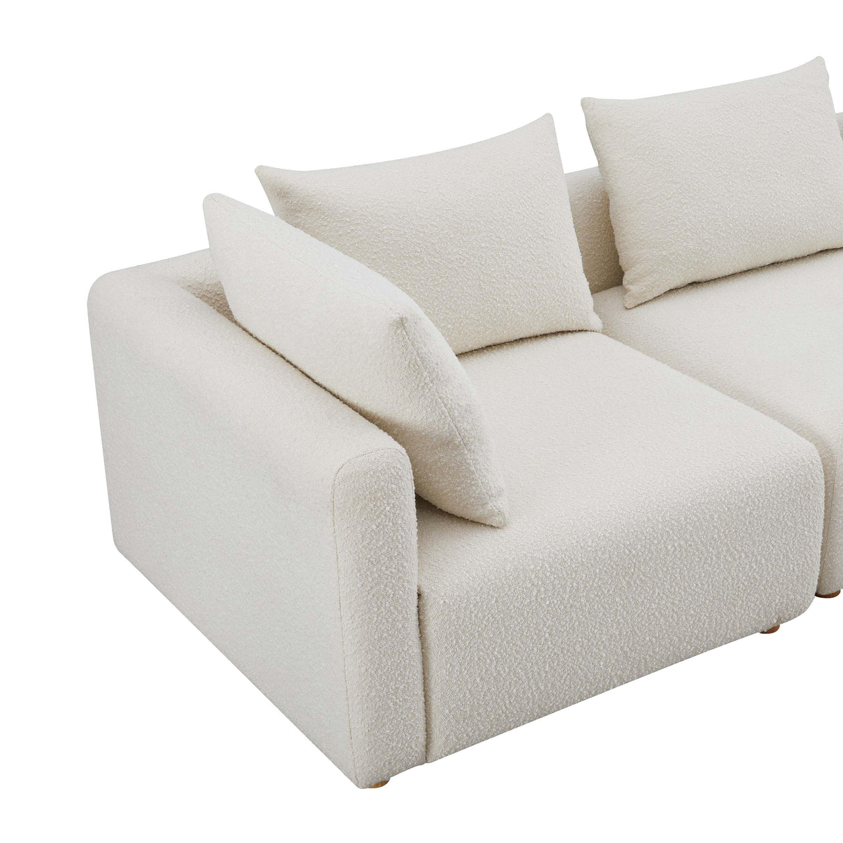Hangover 5-Piece Cream Boucle Modular L-Sectional