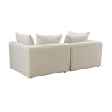 Hangover 81" Cream Performance Linen Loveseat