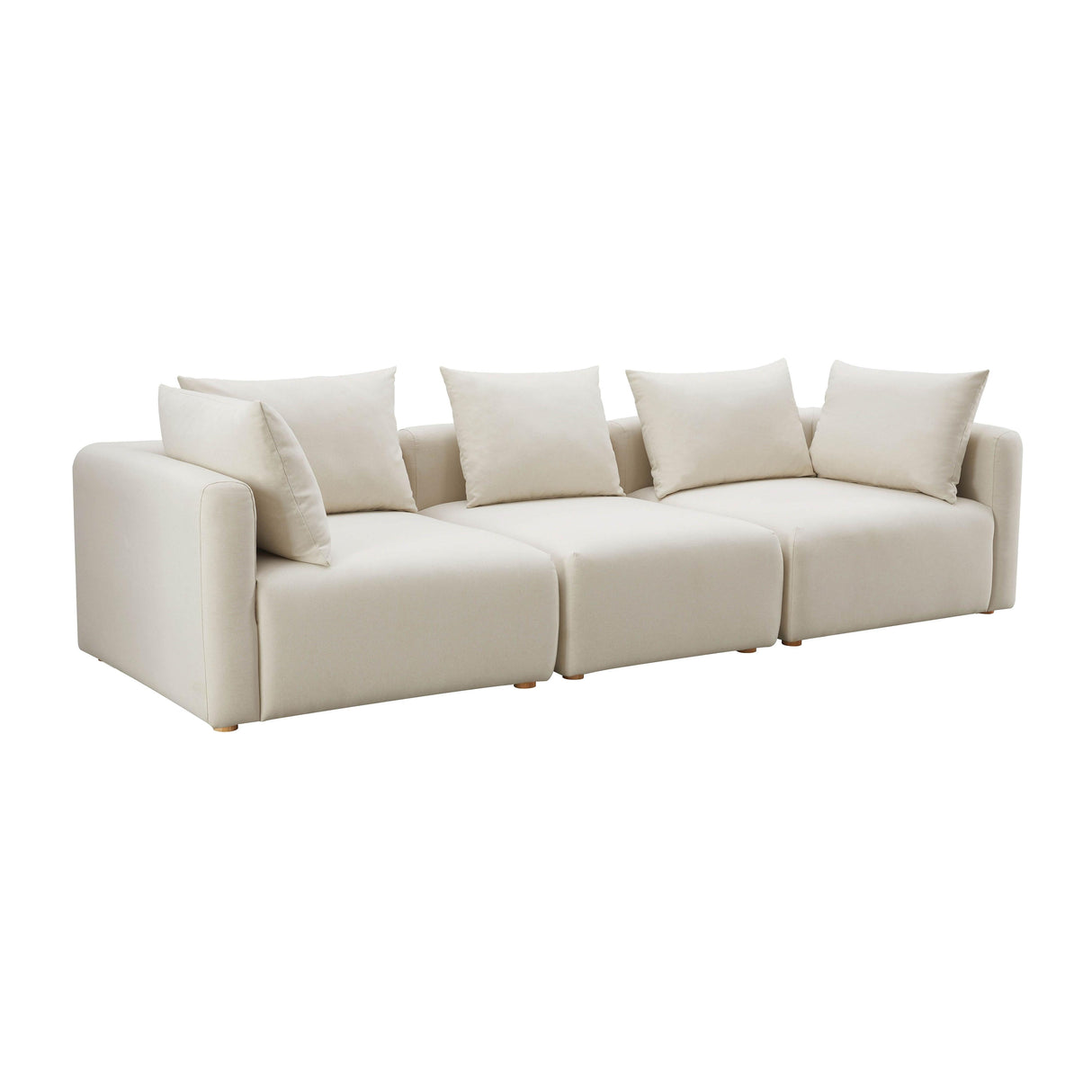 Hangover 112.5" Cream Performance Linen Sofa
