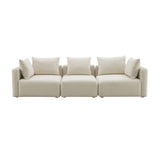 Hangover 112.5" Cream Performance Linen Sofa