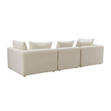 Hangover 112.5" Cream Performance Linen Sofa