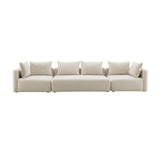 Hangover 145" Cream Performance Linen Long Sofa