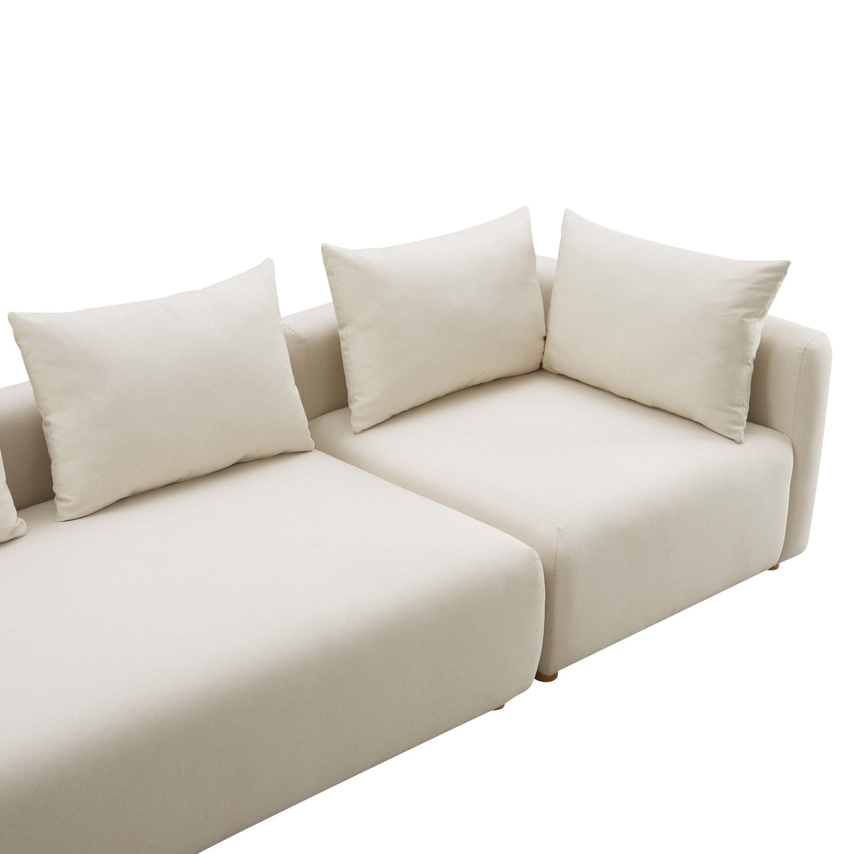 Hangover 145" Cream Performance Linen Long Sofa