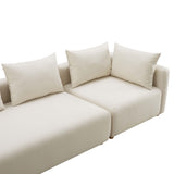 Hangover 145" Cream Performance Linen Long Sofa