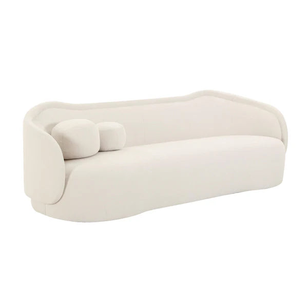 Circe Taupe Textured Velvet Sofa