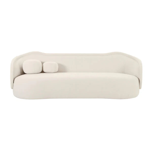 Circe Taupe Textured Velvet Sofa