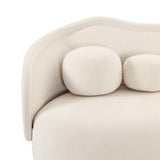 Circe Taupe Textured Velvet Sofa