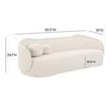 Circe Taupe Textured Velvet Sofa