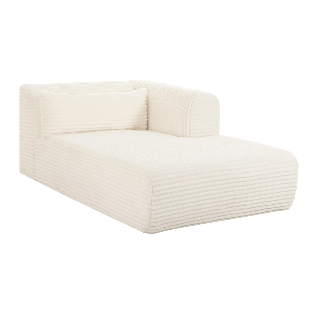 Tarra 71" Fluffy Oversized Performance Corduroy Modular Chaise - View 1