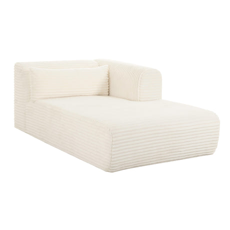 Tarra 71" Fluffy Oversized Performance Corduroy Modular Chaise - View 1