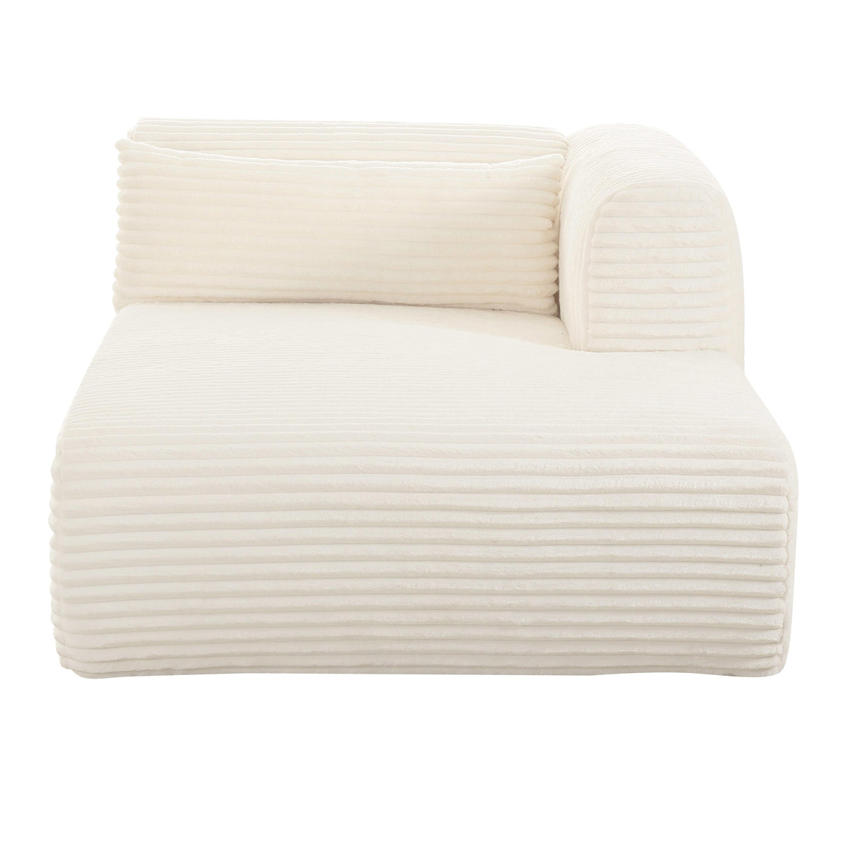 Tarra 71" Fluffy Oversized Performance Corduroy Modular Chaise - View 3