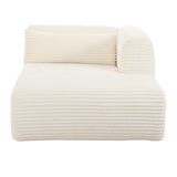 Tarra 71" Fluffy Oversized Performance Corduroy Modular Chaise - View 3