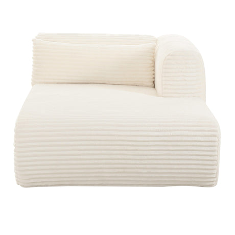 Tarra 71" Fluffy Oversized Performance Corduroy Modular Chaise - View 3