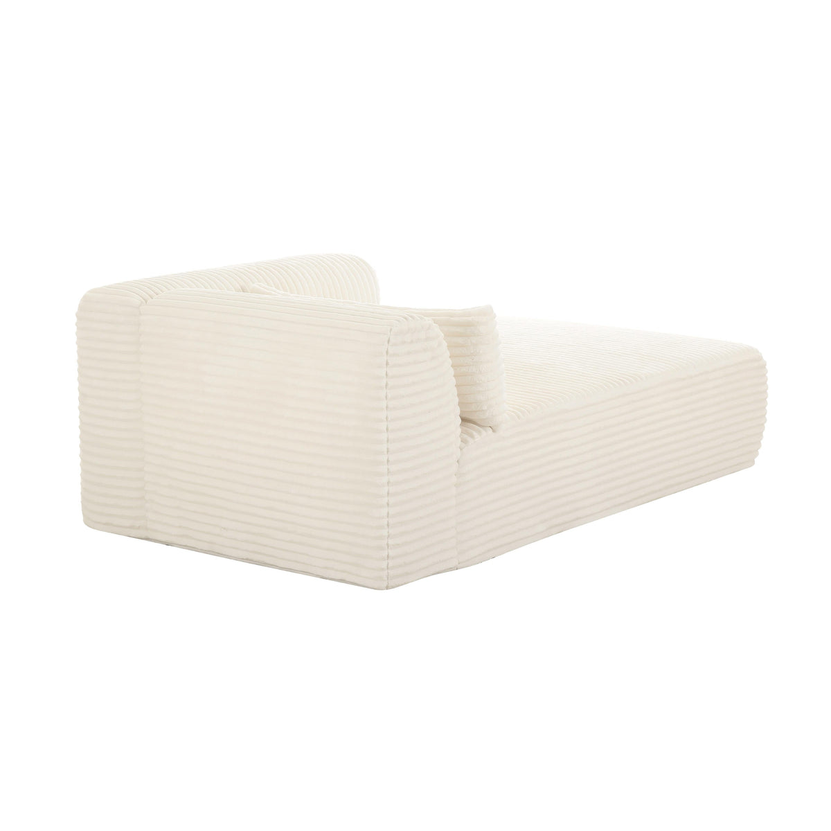 Tarra 71" Fluffy Oversized Performance Corduroy Modular Chaise - View 4