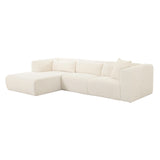 Tarra 3-Piece Fluffy Oversized Corduroy Modular L-Shaped Sectional