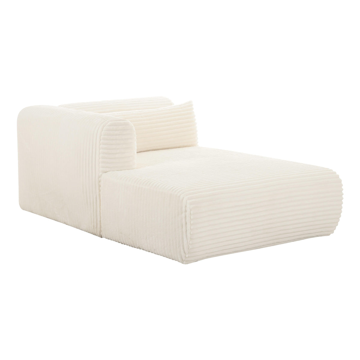 Tarra 71" Fluffy Oversized Performance Corduroy Modular Chaise - View 7