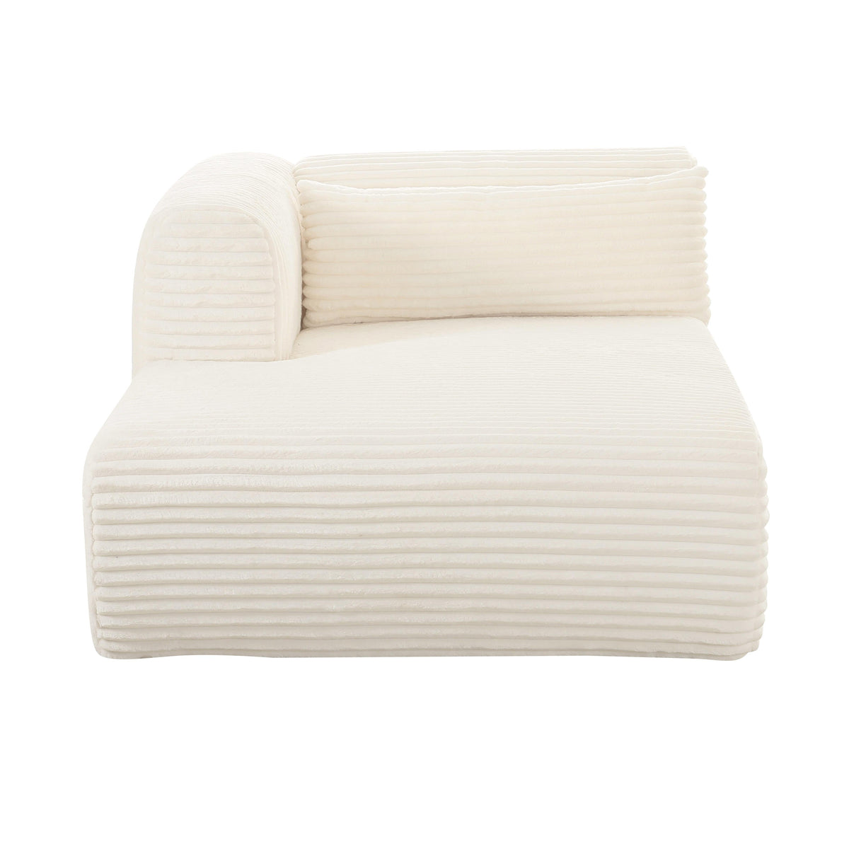Tarra 71" Fluffy Oversized Performance Corduroy Modular Chaise - View 9