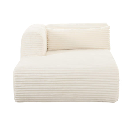 Tarra 71" Fluffy Oversized Performance Corduroy Modular Chaise - View 9