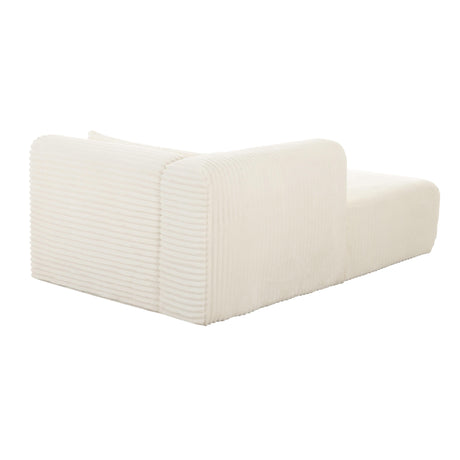 Tarra 71" Fluffy Oversized Performance Corduroy Modular Chaise - View 10