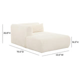 Tarra 71" Fluffy Oversized Performance Corduroy Modular Chaise - View 12