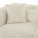Tarra 4-Piece Fluffy Oversized Performance Corduroy Modular U-Sectional - View 12