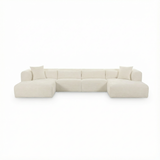 Tarra 4-Piece Fluffy Oversized Performance Corduroy Modular U-Sectional - View 8