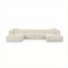 Tarra 4-Piece Fluffy Oversized Performance Corduroy Modular U-Sectional - View 8