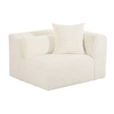 Tarra Fluffy Oversized Performance Corduroy Modular Corner Chair - View 1