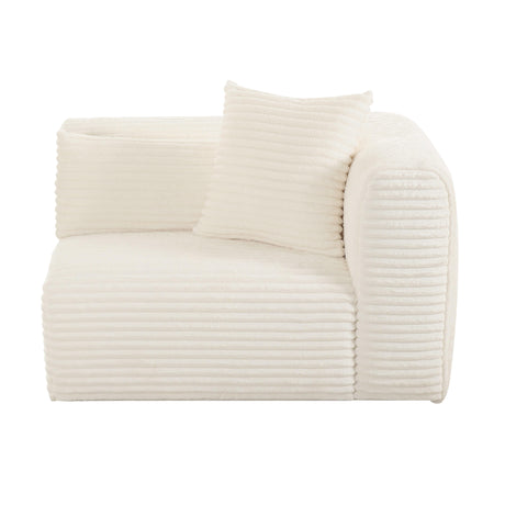 Tarra Fluffy Oversized Performance Corduroy Modular Corner Chair - View 3
