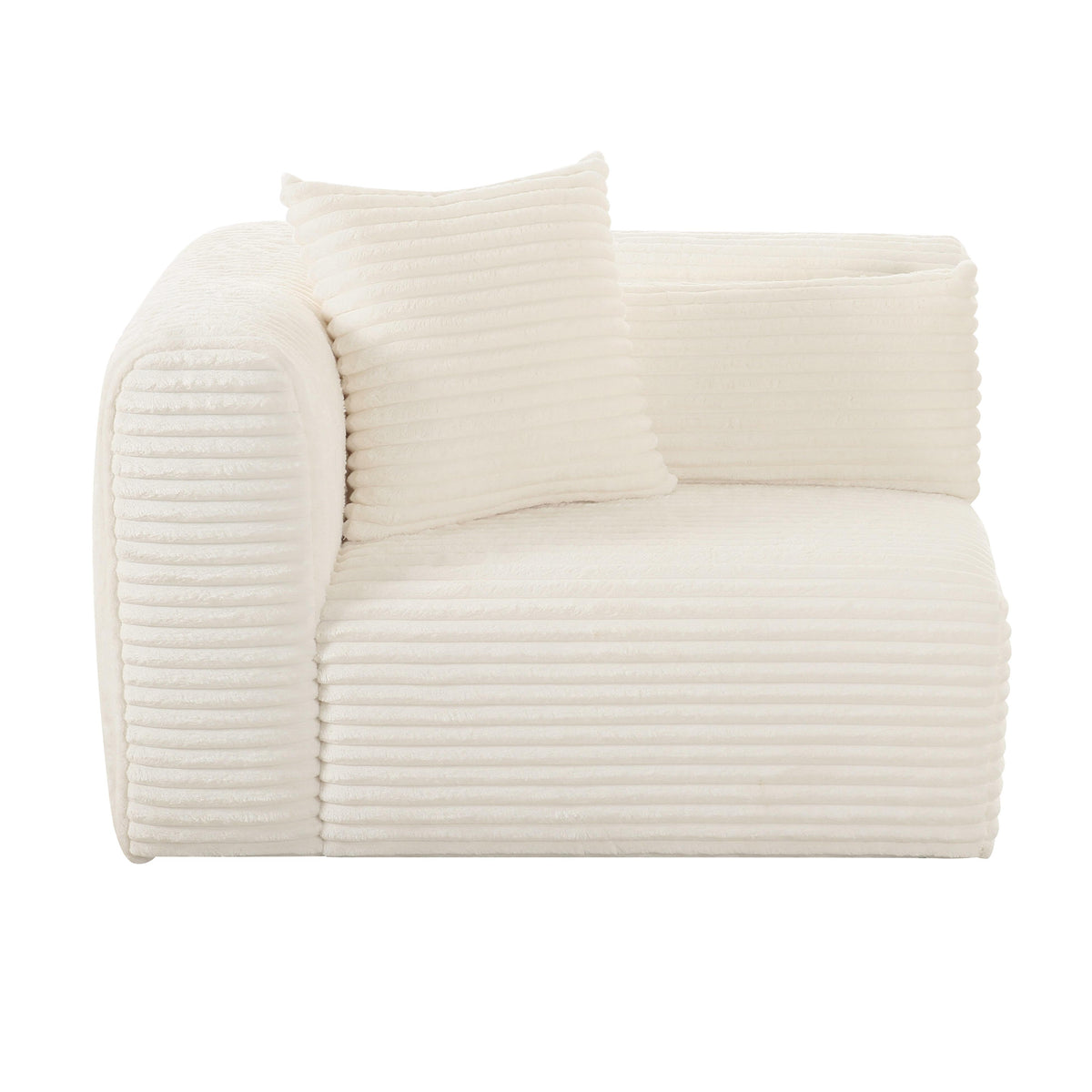 Tarra Fluffy Oversized Performance Corduroy Modular Corner Chair - View 9