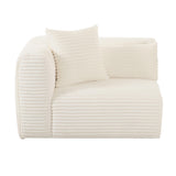 Tarra Fluffy Oversized Performance Corduroy Modular Corner Chair - View 9