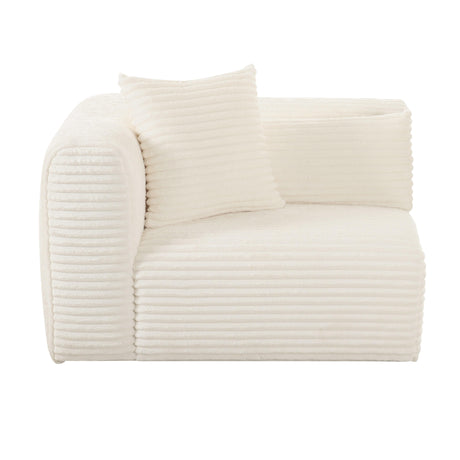 Tarra Fluffy Oversized Performance Corduroy Modular Corner Chair - View 9